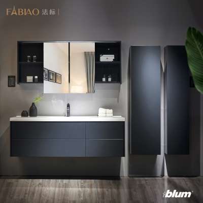 germany style waterproof bathroom mirror cabinet wall hung bathroom vanity with large storage