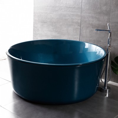 FABIAO brand freestanding corner tub bath small round bathtub solid surface simple bathtub