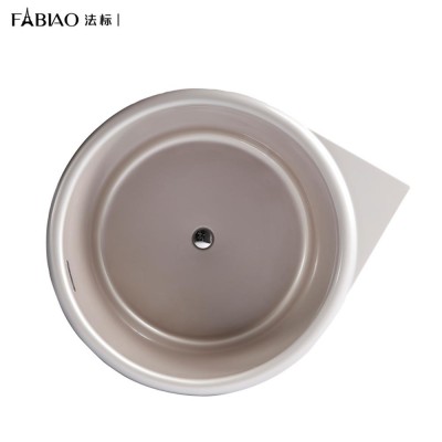 Round Small Corner Freestanding Pealescent Acrylic Bathtub